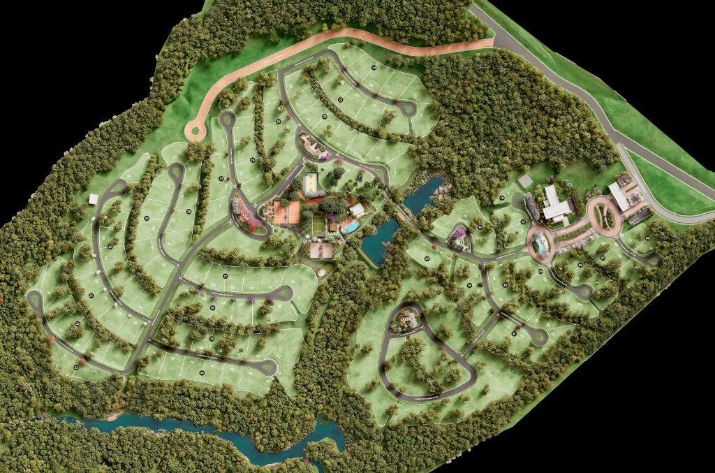 Mapa de Implantação Oficial do Aldeia do Vale Pirenópolis - 152 Terrenos Residenciais no Morro do Frota